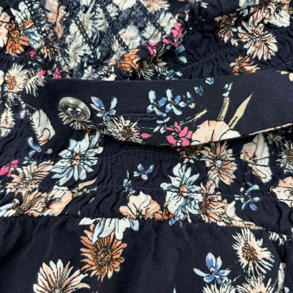 AUW Navy Floral Halter Dress Pockets - Picture 12 of 15
